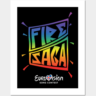 Fire Saga Logo (flyer version) Posters and Art